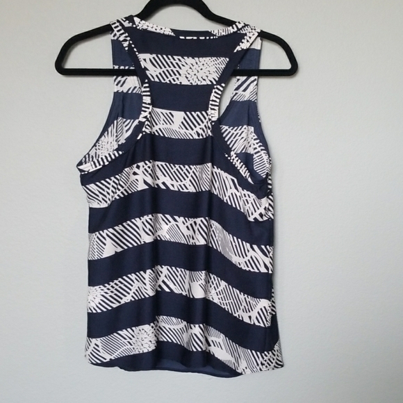 Banana Republic Spring Racerback Floral Stripe Tank Petite Large - Picture 5 of 7